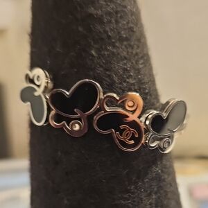 Elegant Black and Silver Women's Bracelet